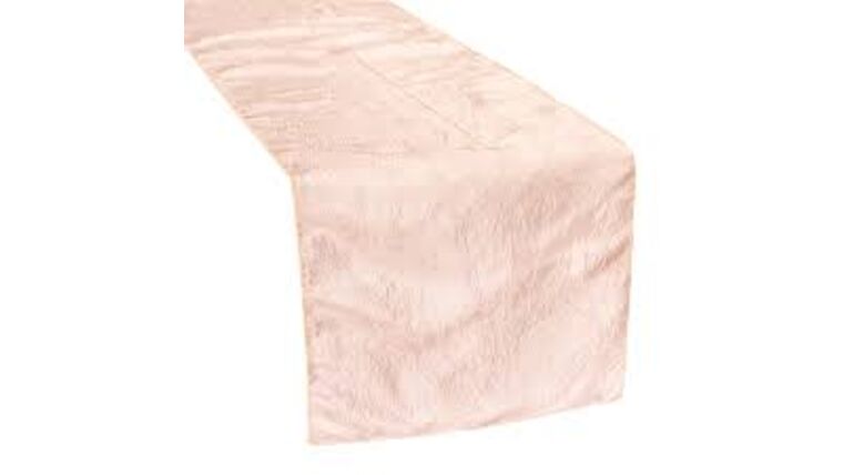 Crinkle Shimmer Table Runner – Blush/Rose Gold | Rental