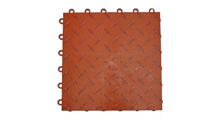 ABS Diamond Garage Floor Tile – 12″ x 12″ Terracotta | Rental