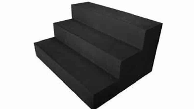 1 Step Stage Stairs w/o Rail – Black Wood | Rental