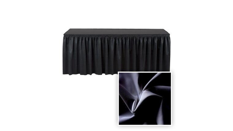 Banjo Table Skirting – 14’L x 29″H – Yellow | Rental