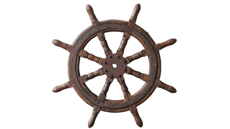 Vintage Ships Wheel Rental, Large | Rental