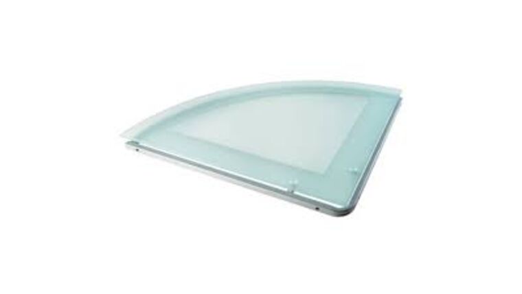 Brenton Studio Glass Desk Corner Piece | Rental