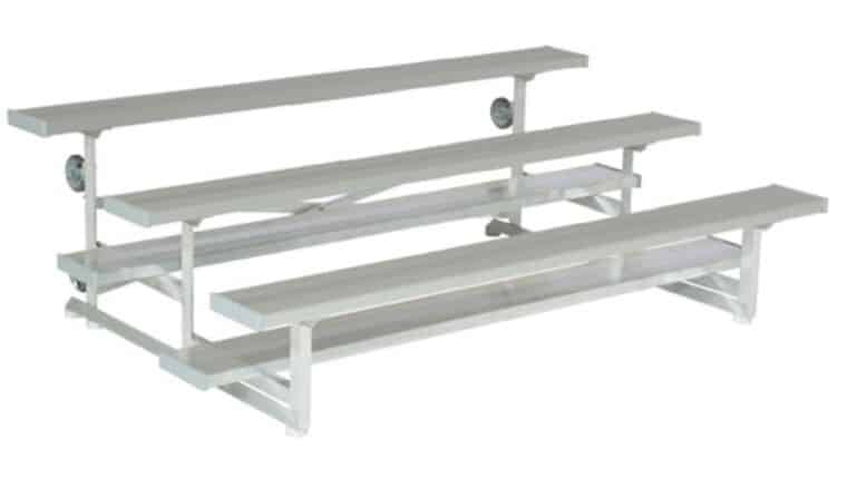 2 Row Tip N Roll Portable Aluminum Bleacher (Seats 28) 21′ | Rental 2 Row Tip N Roll Portable Aluminum Bleacher (Seats 28) 21′ | Rental
