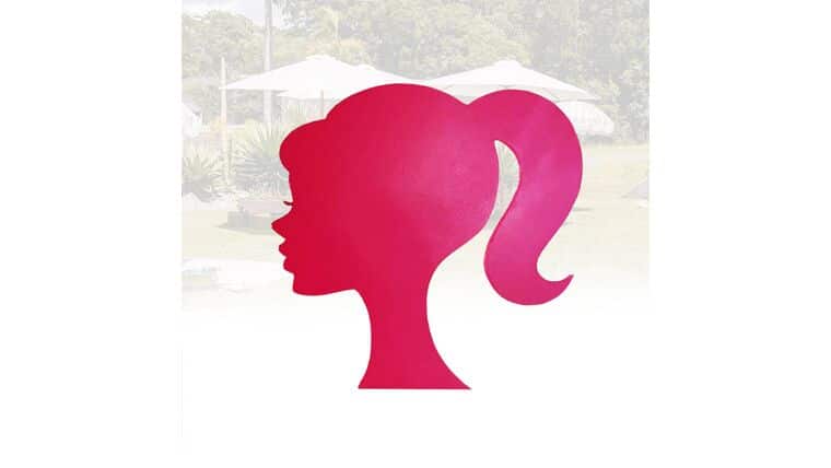Barbie Silhouette Sign Face Prop – 33′ x 27′ | Rental