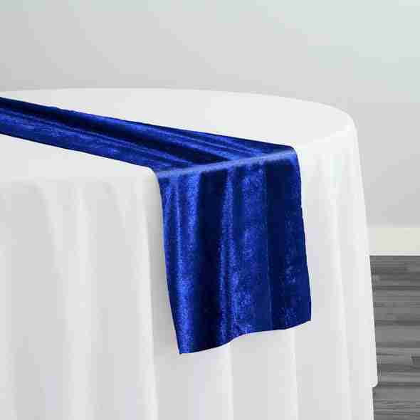 Lush Velvet Table Runner in Navy | Rental