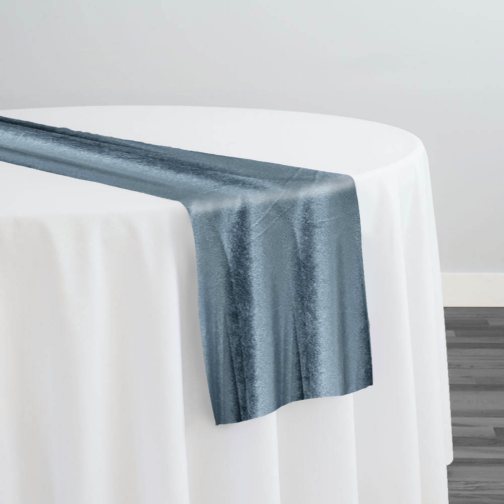 Luxury Plush Velvet Table Runner in Copen Perry | Rental Luxury Plush Velvet Table Runner in Copen Perry | Rental