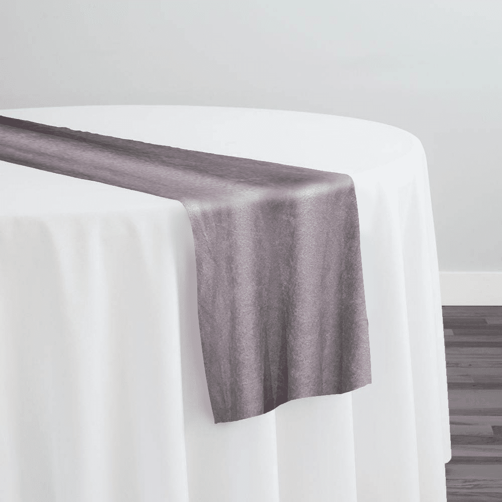 Luxury Plush Velvet Table Runner in Heather | Rental Luxury Plush Velvet Table Runner in Heather | Rental