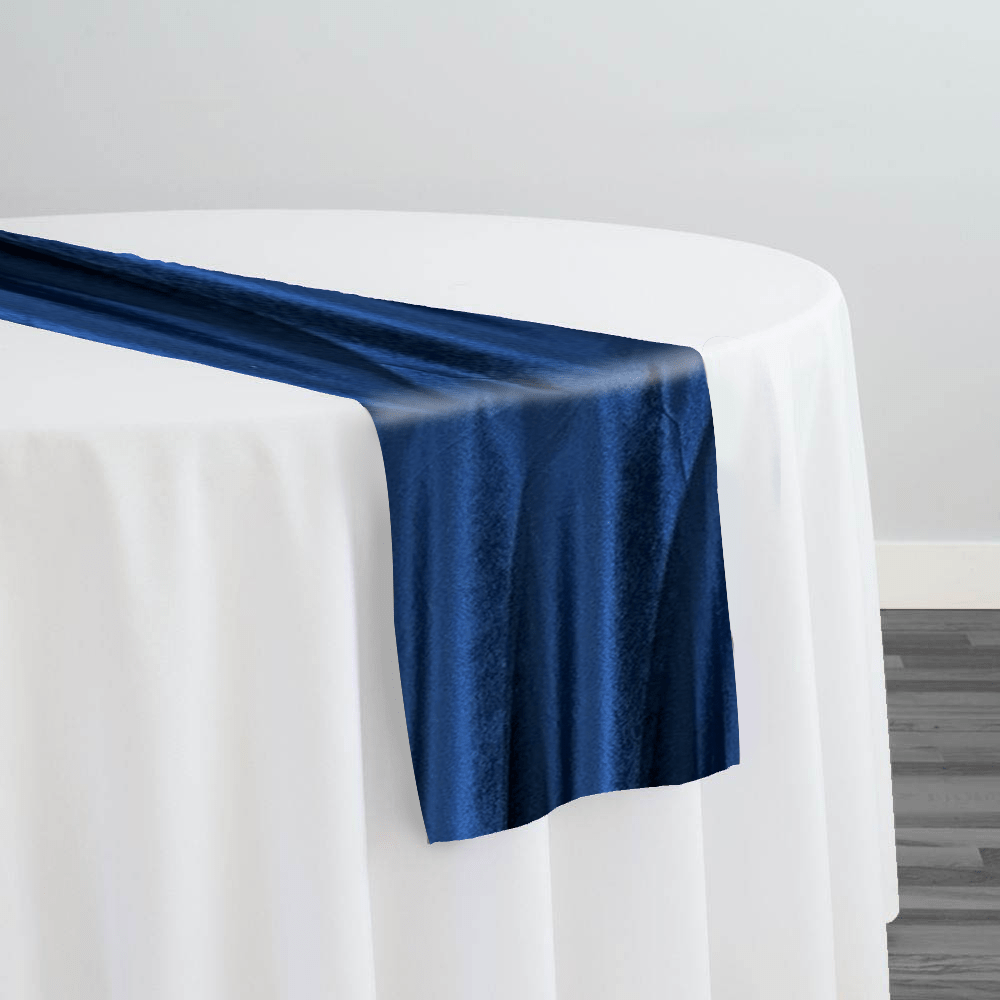 Luxury Plush Velvet Table Runner in Navy | Rental Luxury Plush Velvet Table Runner in Navy | Rental