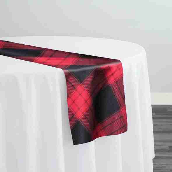 Plaid (Poly Print) Table Runner in Buffalo Plaid | Rental Plaid (Poly Print) Table Runner in Buffalo Plaid | Rental