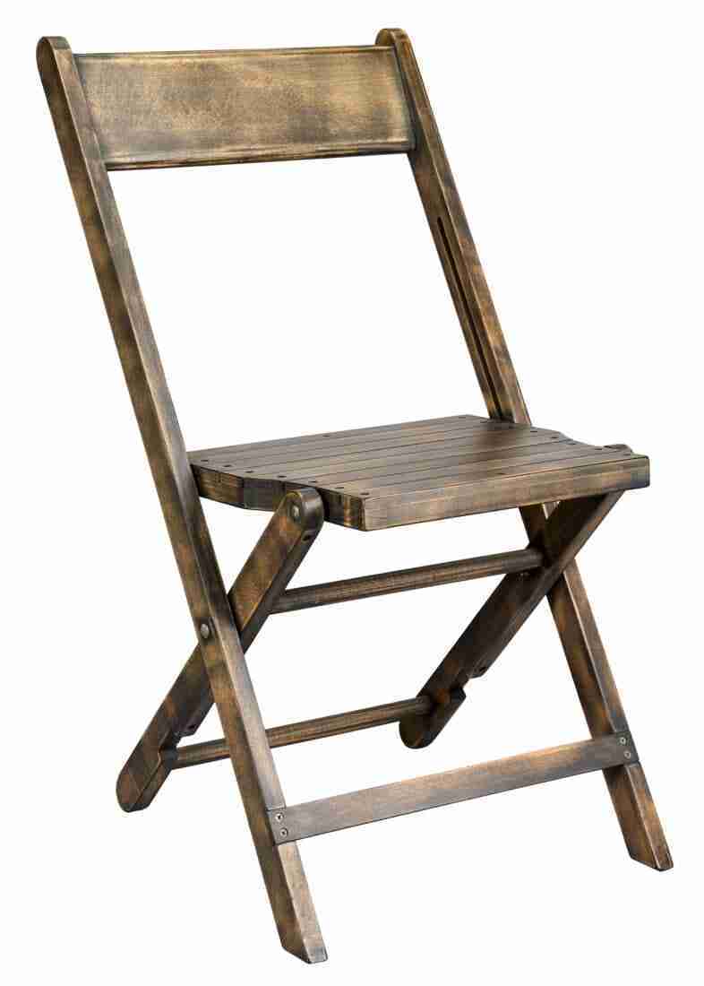 Rustic ToughWood™ Folding Chair 1942 Style Slatted (Per Chair Price Shown – Sold only in Quantities of 4) | Rental