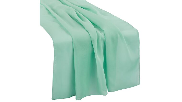 Chiffon Wedding Table Runner 27″x120″ – Seafoam Green | Rental Chiffon Wedding Table Runner 27″x120″ – Seafoam Green | Rental