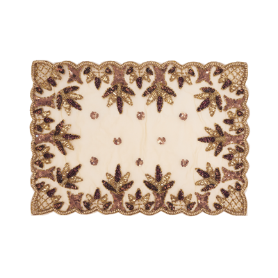 NTB01 Hand Beaded Design Placemat | Rental