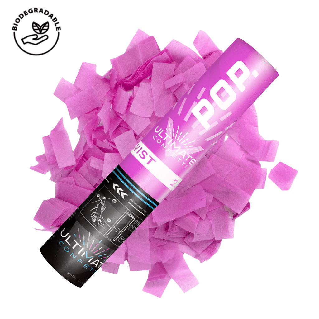 Pink Tissue – Handheld Confetti POP Cannon (12″) | Rental Pink Tissue – Handheld Confetti POP Cannon (12″) | Rental