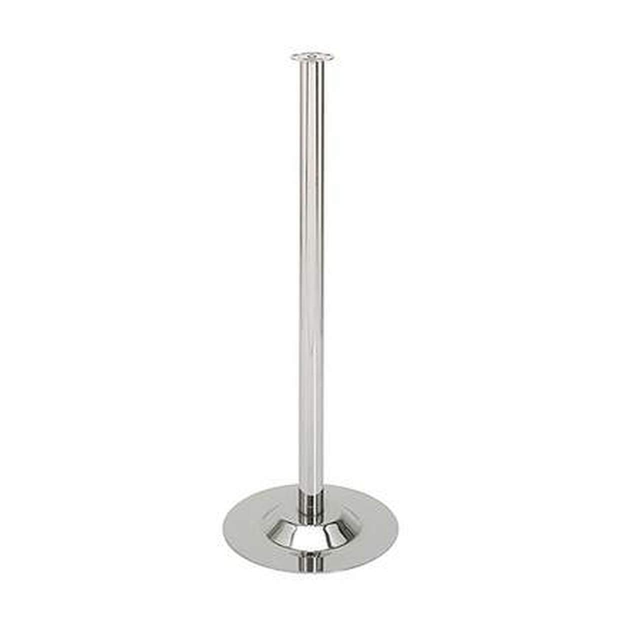 38″ Chrome Finish Metal Stanchion Post & Base Only | Rental 38″ Chrome Finish Metal Stanchion Post & Base Only | Rental