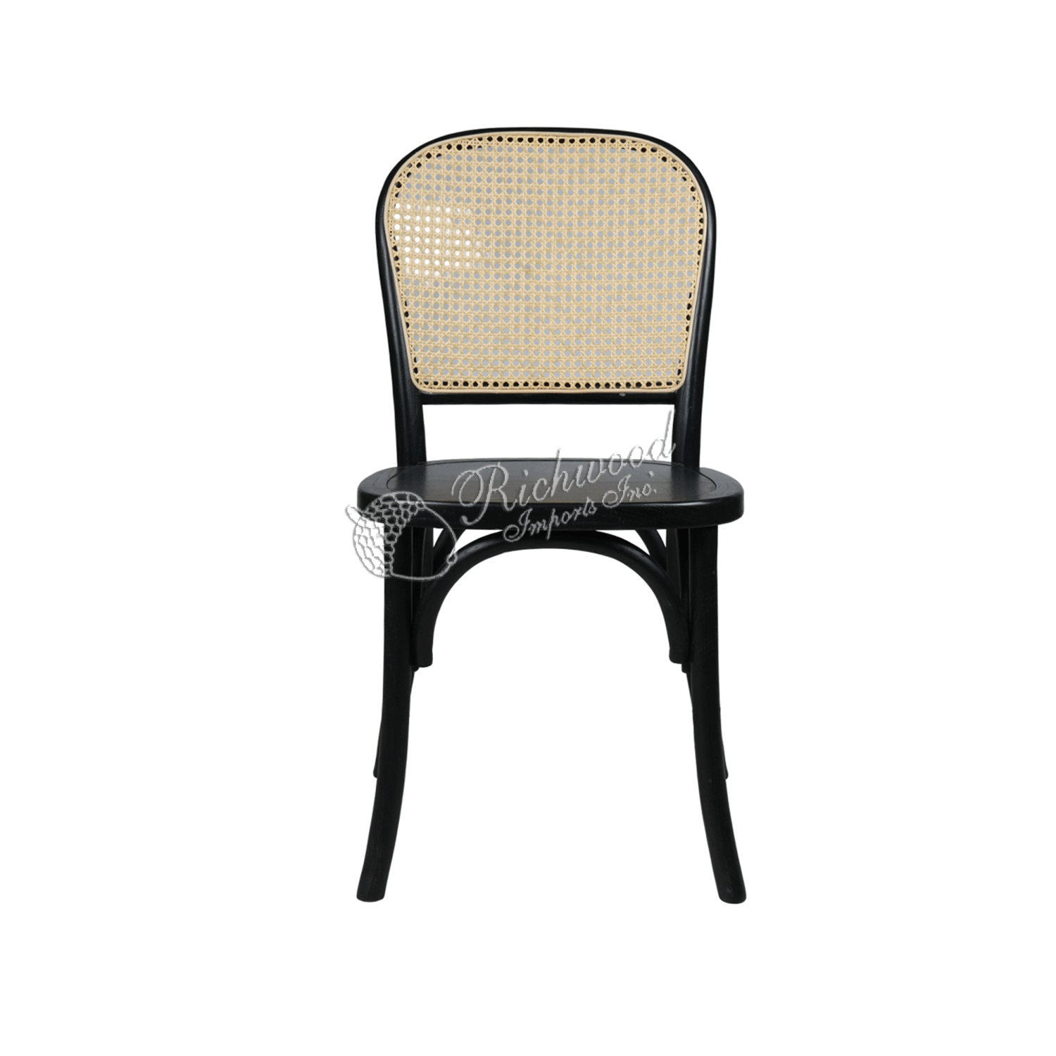 EMILY – Stackable w/ Wooden Seat -Black | Rental