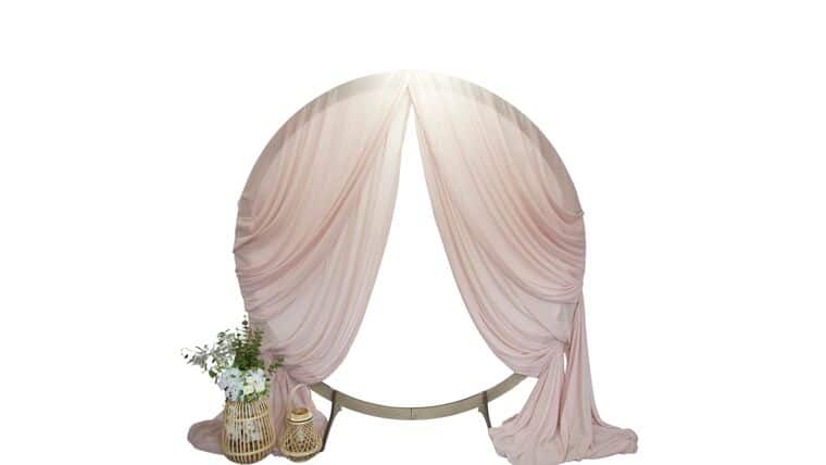 Wooden Backdrop Arch Round Natural Package | Rental Wooden Backdrop Arch Round Natural Package | Rental