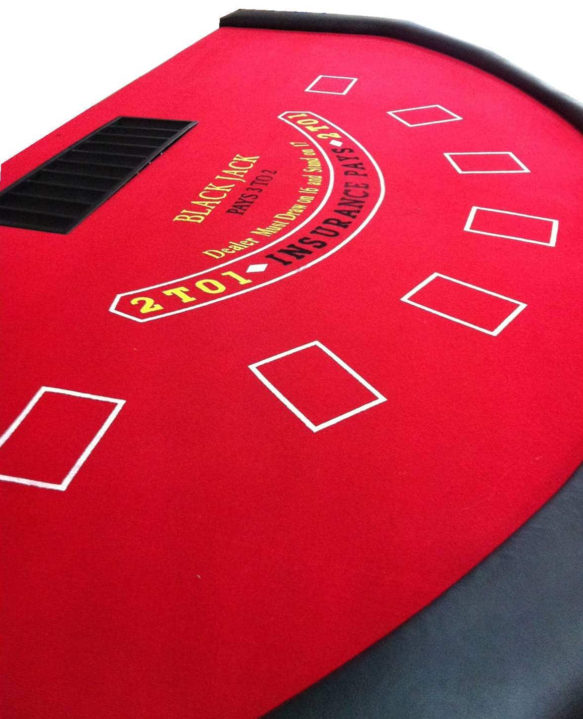 Part – 6′ Red Blackjack Casino Game Table Top Only | Rental Part – 6′ Red Blackjack Casino Game Table Top Only | Rental