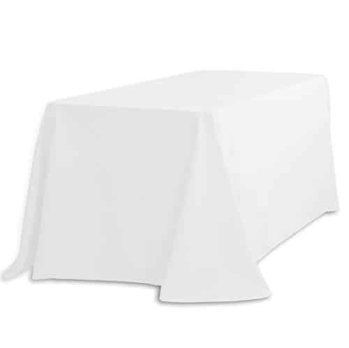 LinenTablecloth 90 x 132-Inch Rectangular Polyester Tablecloth White | Rental LinenTablecloth 90 x 132-Inch Rectangular Polyester Tablecloth White | Rental