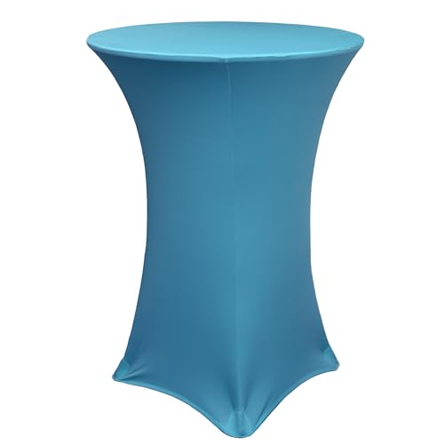 YOUR CHAIR COVERS – 30″ D x 42″ H Highboy Cocktail Round Stretch Spandex Table Cover – Malibu Blue, Fitted Elastic Tablecloth for Round Tables, Outdoor Party DJ Tradeshow Banquet V | Rental YOUR CHAIR COVERS – 30″ D x 42″ H Highboy Cocktail Round Stretch Spandex Table Cover – Malibu Blue, Fitted Elastic Tablecloth for Round Tables, Outdoor Party DJ Tradeshow Banquet V | Rental
