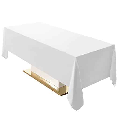 Surmente 60 x 120 Tablecloth for Rectangle Tables Polyester Oblong Table Cloth for Weddings, Banquets, or Restaurants （White） … | Rental