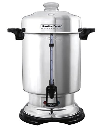 Hamilton Beach Commercial Coffee Urn & Hot Beverage Dispenser, 60 Cup Capacity, Polished Stainless Steel (D50065) | Rental