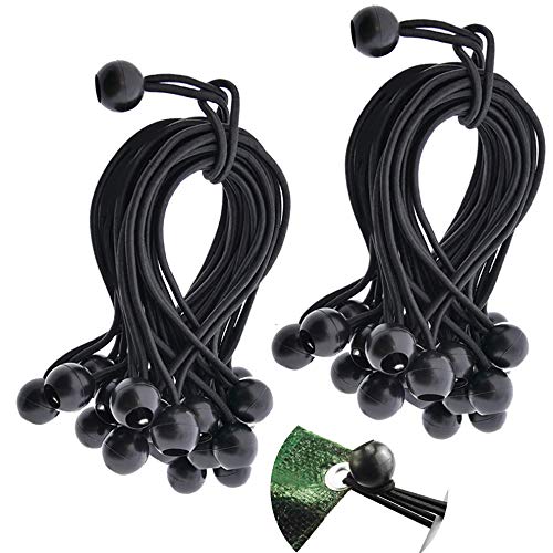 9 inch Ball Bungee, Eau 50 Pack Tarp & Canopy Shock Cords, Tarp Tie Down Straps for Projector Screen, Soccer Goals, Tarp, Childproofing, Canopy, Motor Homes, Camping | Rental 9 inch Ball Bungee, Eau 50 Pack Tarp & Canopy Shock Cords, Tarp Tie Down Straps for Projector Screen, Soccer Goals, Tarp, Childproofing, Canopy, Motor Homes, Camping | Rental