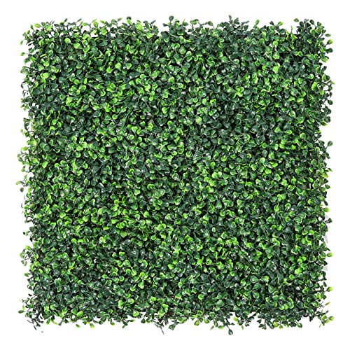 Sunnyglade 12 Pieces 20″x 20″ Artificial Boxwood Panels Topiary Hedge Plant, Privacy Hedge Screen Sun Protected Suitable for Outdoor, Indoor, Garden, Fence, Backyard and Decor (12P | Rental