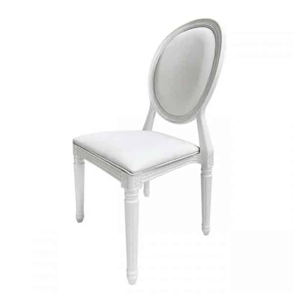 Resin Pop Louis Banquet Chair – White | Rental