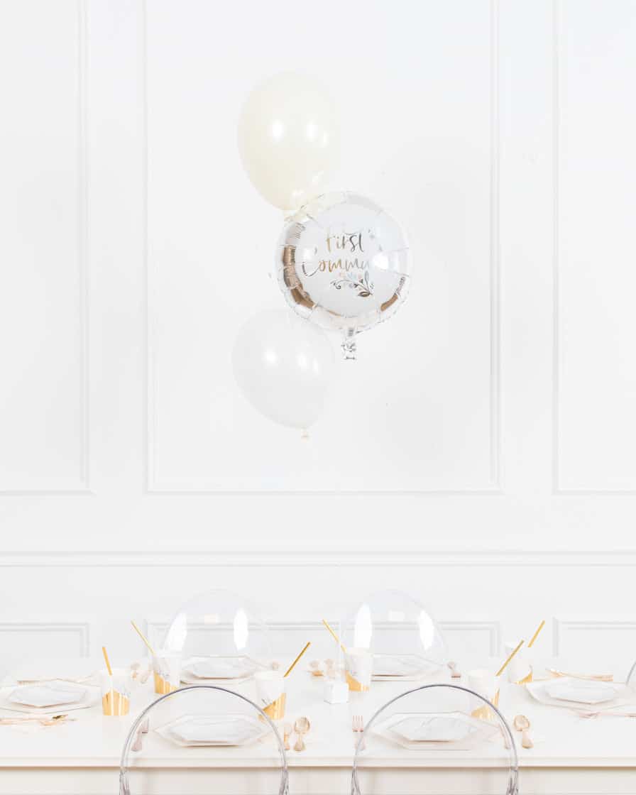 Baptism/Communion – 1st Communion Balloon Bouquet Centerpiece | Rental