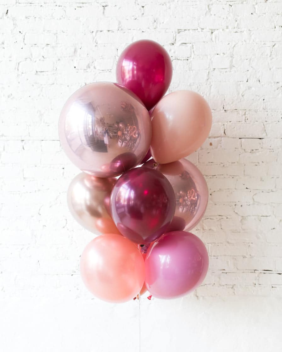 Berry Blush – Orbs and 11in Balloons – bouquet of 10 | Rental Berry Blush – Orbs and 11in Balloons – bouquet of 10 | Rental