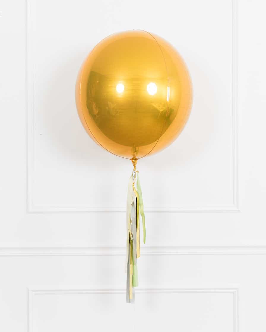 Botanical – 21in Orb Foil Balloon with Half-Tassel | Rental Botanical – 21in Orb Foil Balloon with Half-Tassel | Rental