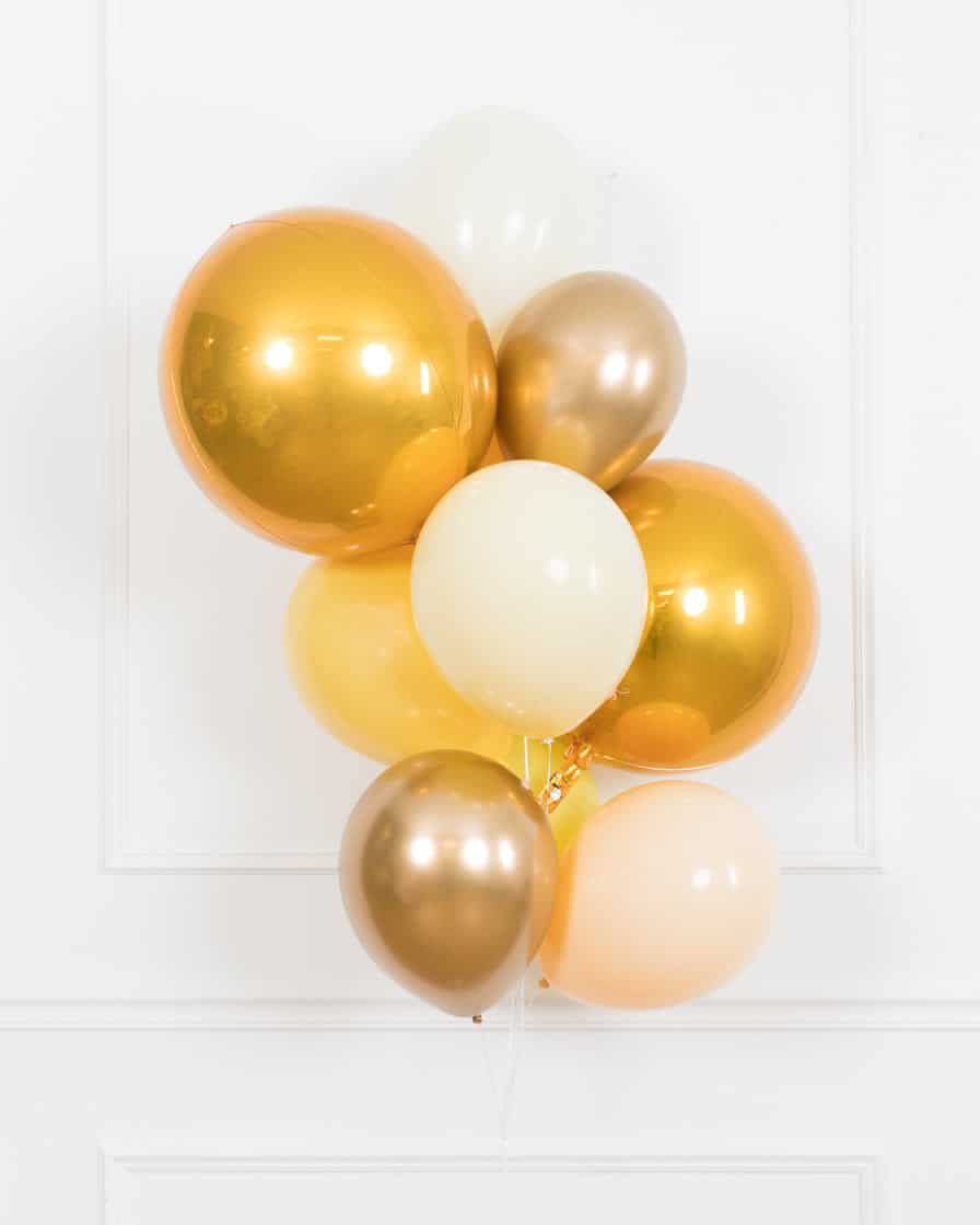 Bee Theme  – Orbs and 11in Balloons – bouquet of 10 | Rental