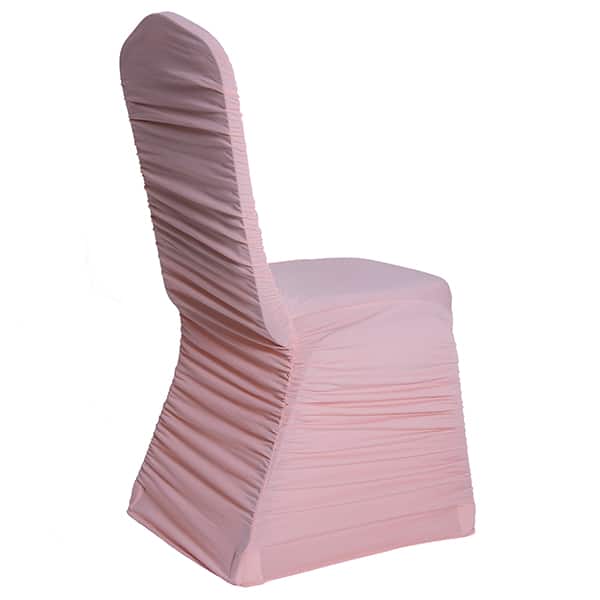 200 GSM Grade A Quality Ruched Chair Cover By Eastern Mills – Spandex/Lycra – Blush | Rental