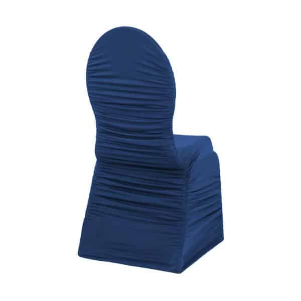 200 GSM Grade A Quality Ruched Chair Cover By Eastern Mills – Spandex/Lycra – Navy Blue | Rental