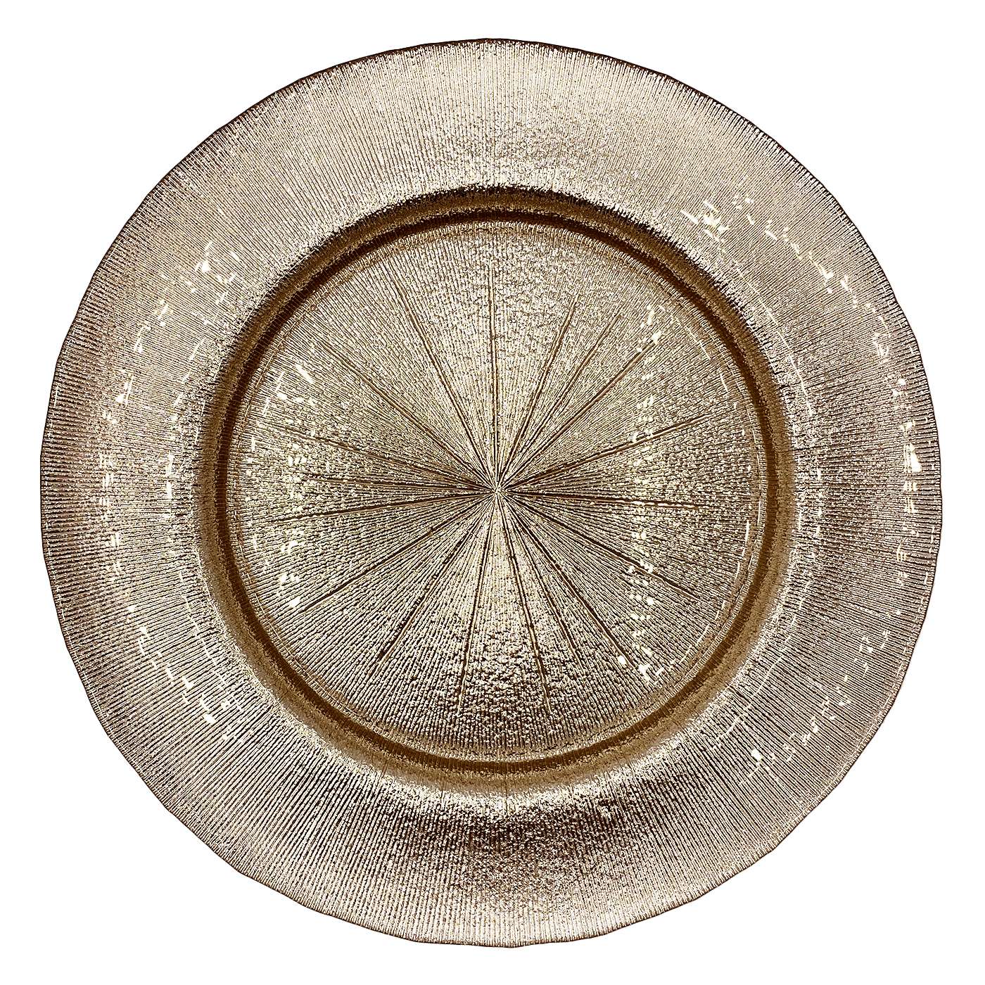 Metallic – Glass Charger Plate in Champagne (Item # 0071) | Rental Metallic – Glass Charger Plate in Champagne (Item # 0071) | Rental
