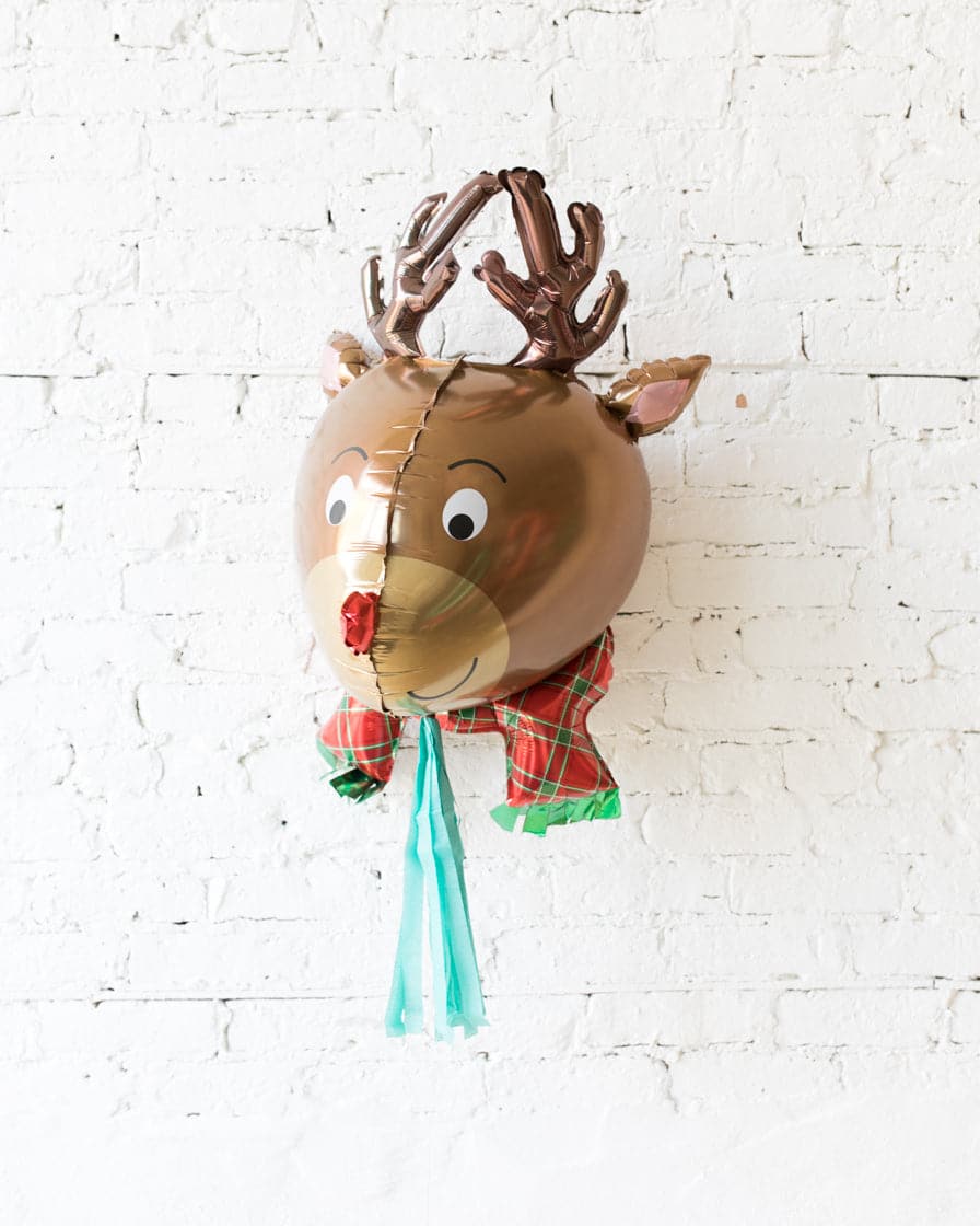 35in 3D Deer Foil Balloon with Mint Skirt | Rental