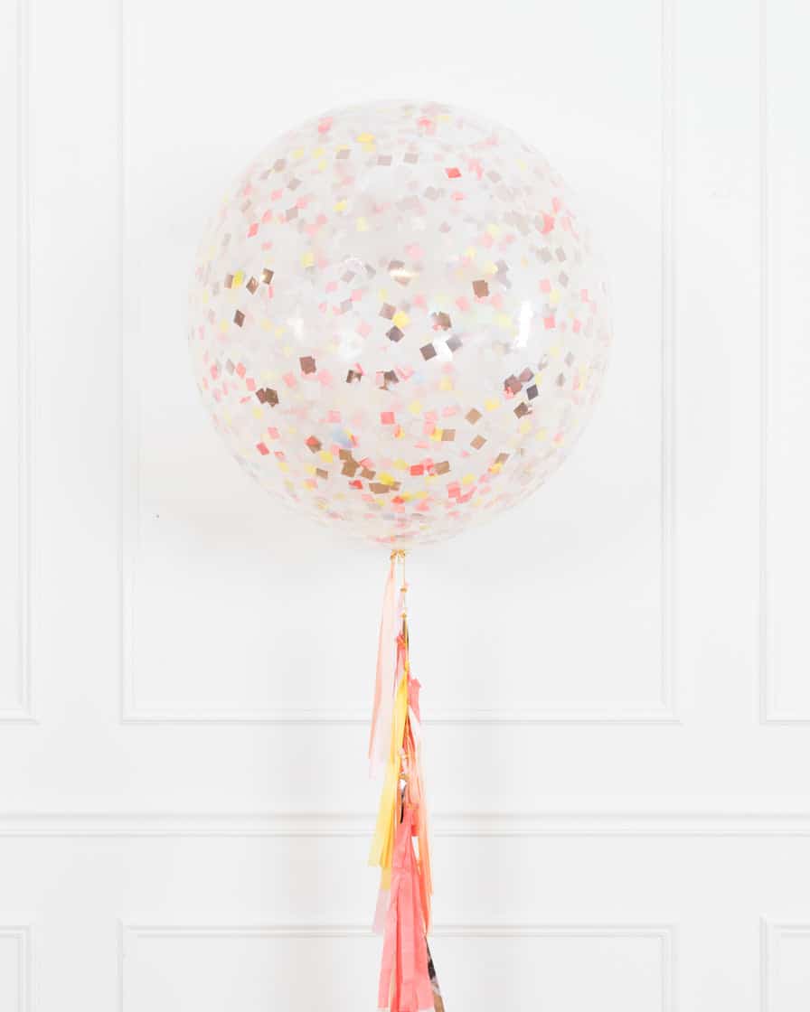 Citrus – Confetti Giant Balloon with Tassel | Rental