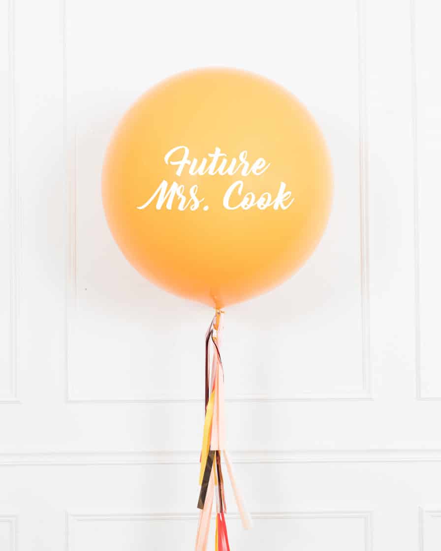 Citrus – Personalized FUTURE MRS. Giant Balloon with Tassel | Rental