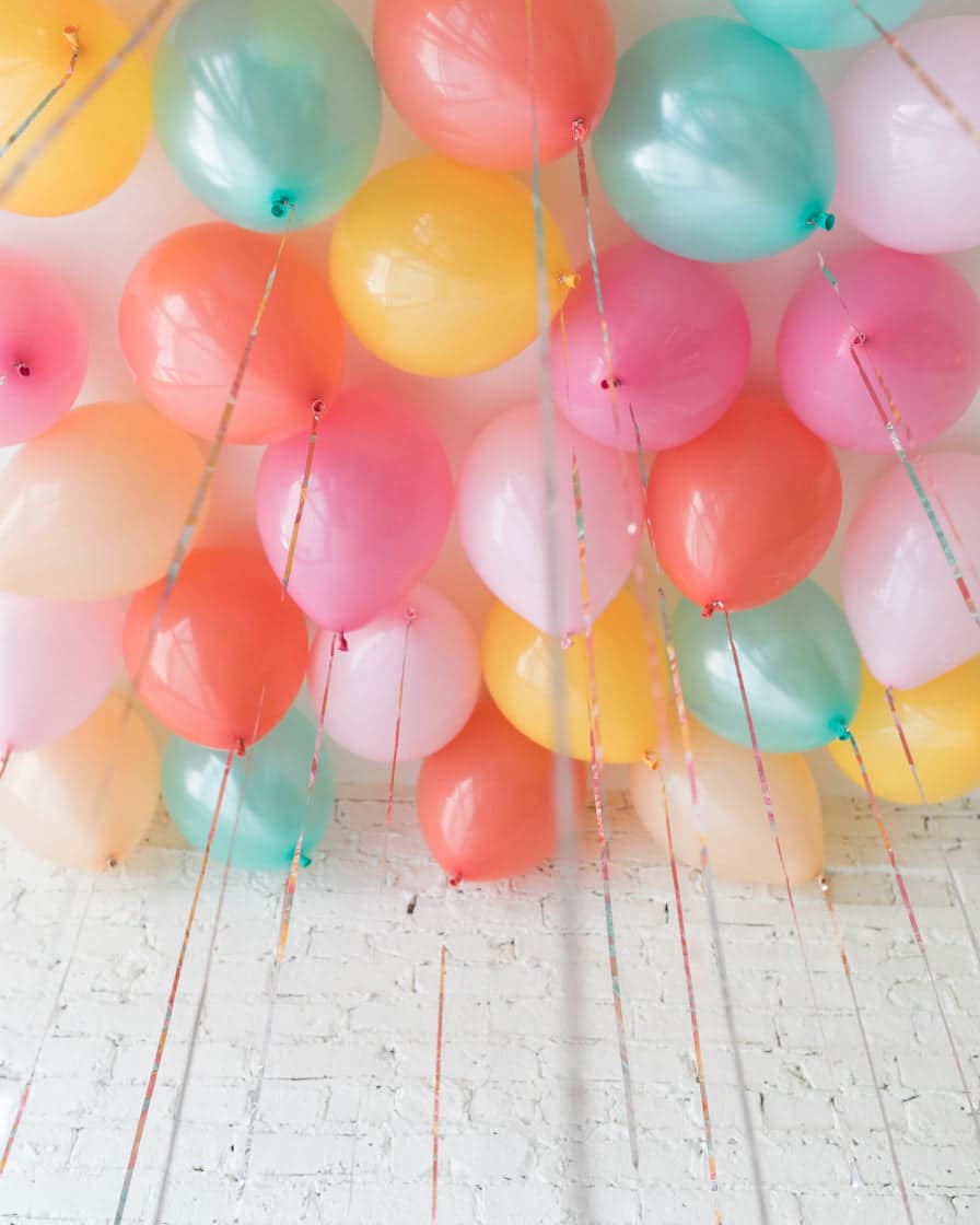 Colorful Bloom – 11in Ceiling Balloons – set of 25 | Rental