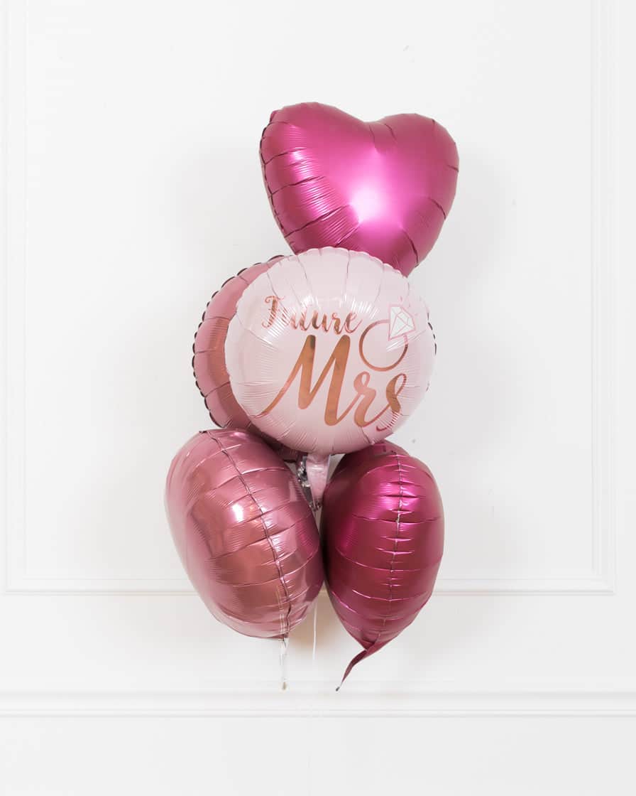 Bridal Office Party – All Foil Balloons – Bouquet of 5 | Rental