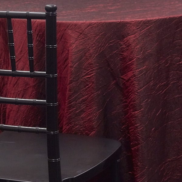 BURGUNDY – *FR* Crushed Taffeta Tablecloth by Eastern Mills – Many Size Options | Rental BURGUNDY – *FR* Crushed Taffeta Tablecloth by Eastern Mills – Many Size Options | Rental