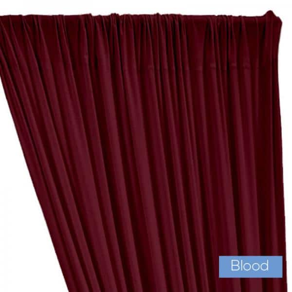 ITY Stretch Drape w/ Sewn Rod Pocket – Blood | Rental