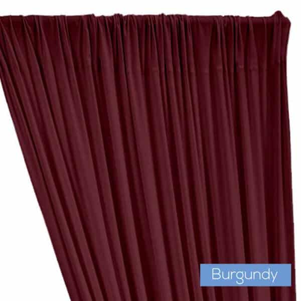 ITY Stretch Drape w/ Sewn Rod Pocket – Burgundy | Rental