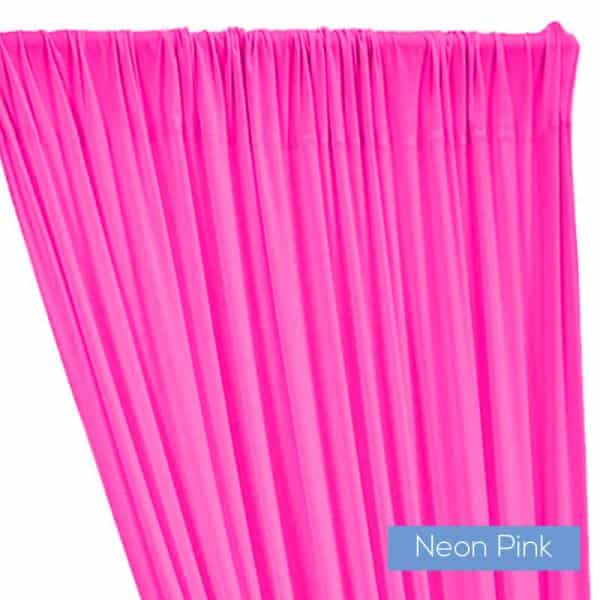 ITY Stretch Drape w/ Sewn Rod Pocket – Neon Pink | Rental