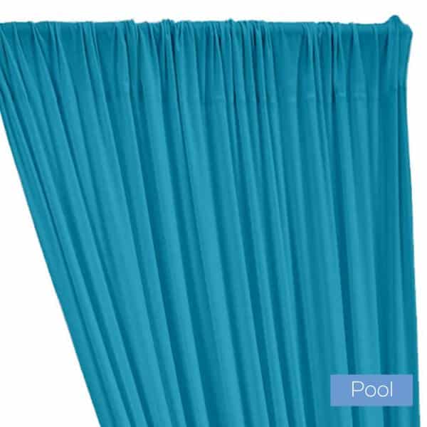 ITY Stretch Drape w/ Sewn Rod Pocket – Pool | Rental