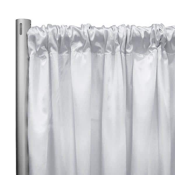 *IFR* 60″ Wide Elite Taffeta Drape Panel by Eastern Mills w/ 4″ Sewn Rod Pocket – White | Rental