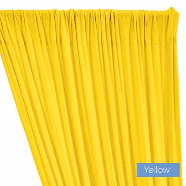 ITY Stretch Drape w/ Sewn Rod Pocket – Yellow | Rental