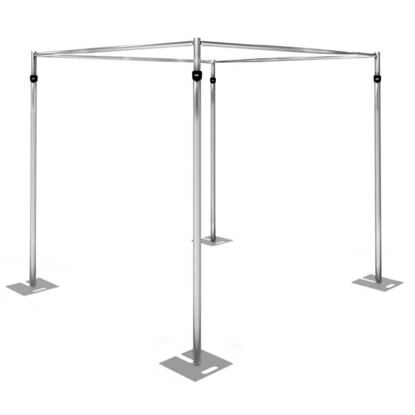 EZ Series 4-Post Canopy (Chuppah / Modern Mandap) – 7-12 Height | Rental