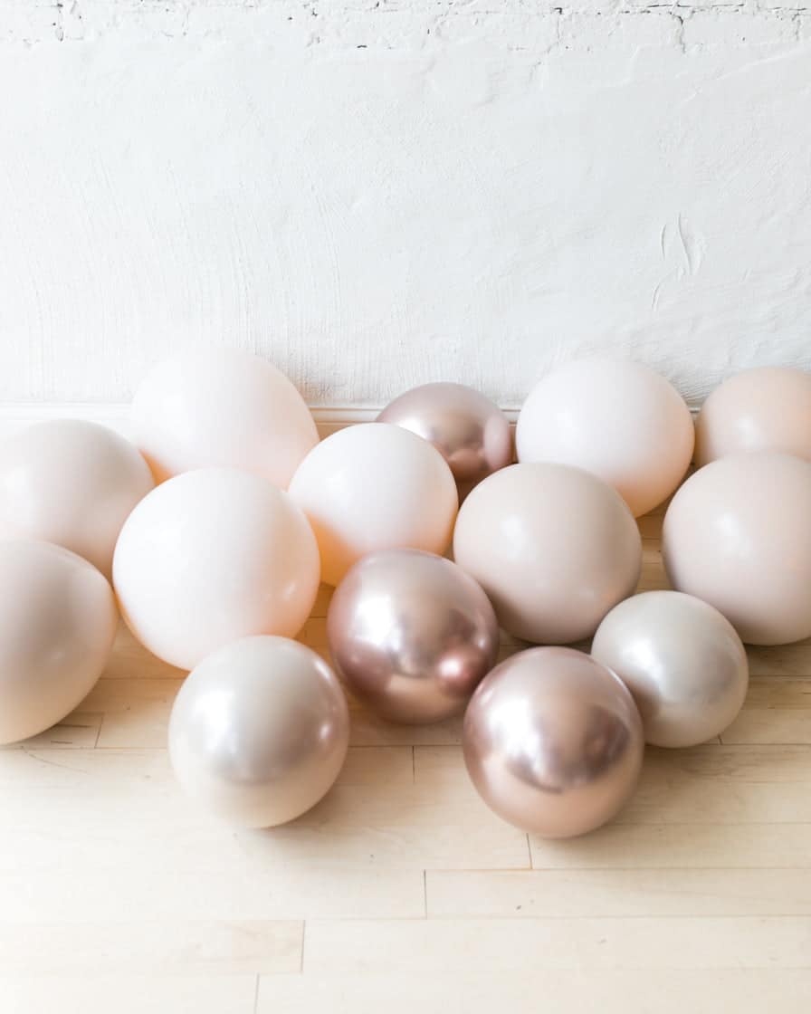 Glam Tan – Floor Balloons – set of 15 | Rental