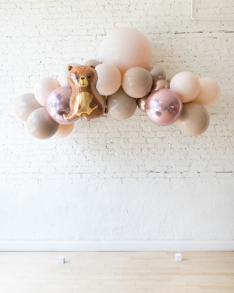Customizable – Floating Balloon Arch with Foil – 5ft | Rental